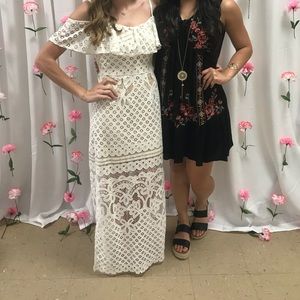 Little White Lace Maxi Dress